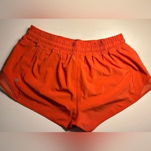 Orange, Hotty Hot Low Rise Lined Short 2.5in. Size 8.